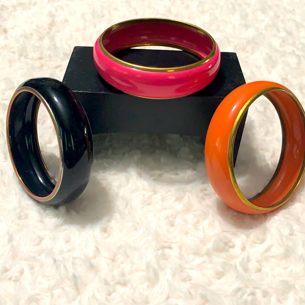 Lot of 3 Large Fashion Cuff Bracelets